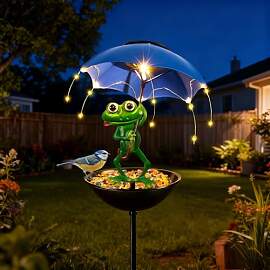 TZQFROCE Outdoor Solar Frosch Garten Dekoration