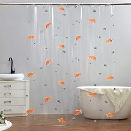 TZTZBO Goldfish Duschvorhang, transparent, 198,1 x 