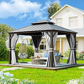 UDPATIO 3 x 3.65 m Gartenpavillon Wasserdicht