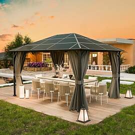 UDPATIO 3x4 m Pavillon Polycarbonat mit