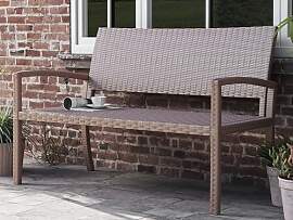 UDPATIO Gartenbank Wetterfest aus Polyrattan,