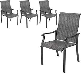 UDPATIO Gartenstühle 4er Set, Hochlehner