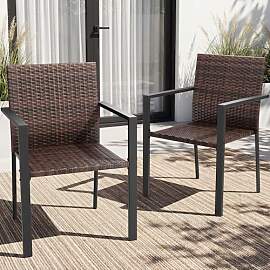 UDPATIO Gartenstühle Stapelbar 2er Set,