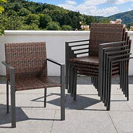 UDPATIO Gartenstühle Stapelbar 6er Set,