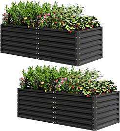 UDPATIO Hochbeet aus Metall,180x60x90 cm 2er-Set,