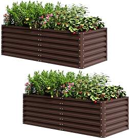 UDPATIO Hochbeet aus Metall,180x60x90 cm 2er-Set,