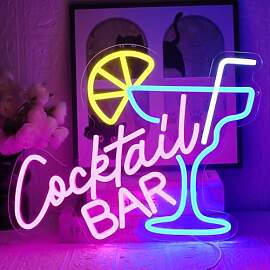 UExnkj-Y Cocktail Bar Neon Schild Led Cocktail