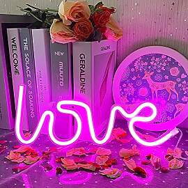 UExnkj-Y Love Neonlicht Rosa LED Neon Licht LED