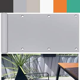 Ufamiluk Balkon Windschutz Grau 40 cm hoch mit