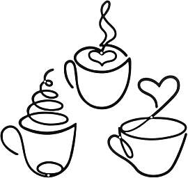 Ufdeoton Wanddeko Metall Schwarz Kaffeetasse 3