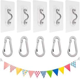 UFURMATE Selbstklebende Haken, 5 Sets Nagelfreie