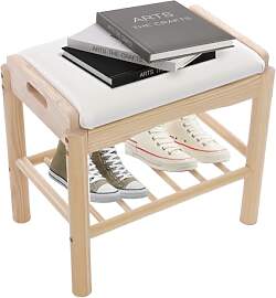 UHDUIG Schuhbank mit Polster Schuhregal mit