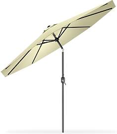 UISEBRT 300cm Sonnenschirm Alu Neigbar mit