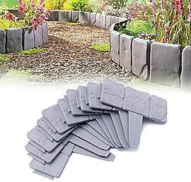 UISEBRT 80Pcs Rasenkante Kunstoff 20m