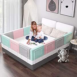 UISEBRT Bettgitter Bettschutzgitter für Kinder