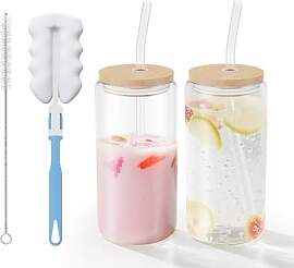 UISEBRT Bubble Tea Becher mit Deckel und