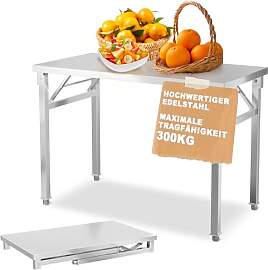 UISEBRT Edelstahl klapptisch mit 300 kg Tragkraft