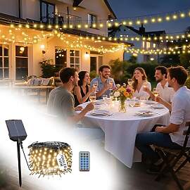 UISEBRT Solar Lichterkette Außen Weihnachten 100M 