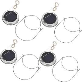 UKCOCO Solar Jar Deckel Lichterkette 4Er Set Mit