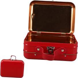 ULTECHNOVO Kleiner Koffer Eisenbox Rot