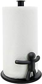 Umbra Buddy Küchenrollenhalter Schwarz stehend,
