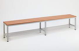 Umkleidebank mit Schuhrost BxHxT 200x42x30 cm