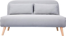Umwandelbarer 2-Sitzer AMIKO aus hellgrauem Gewebe