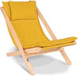 Unbehandelter Liegestuhl Woodman Allegro