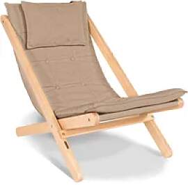 Unbehandelter Liegestuhl Woodman Allegro