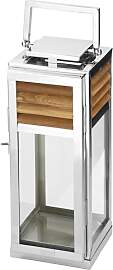 Unbekannt Teak-/Edelstahl-Laterne Genua H:45 x
