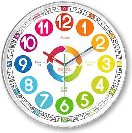 Uncle Yang Kinder Lernuhr 8 Zoll – Bunte Wanduhr 