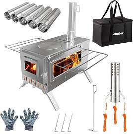 unho Zeltofen Gartenofen Tragbarer Holzofen,