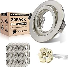 Unikcst 20er LED Einbaustrahler GU10 Set