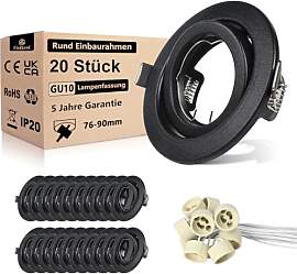 Unikcst 20er LED Einbaustrahler GU10 Set Metall