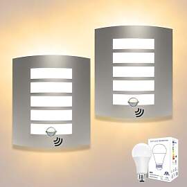 Unikcst 2er Set Außenlampe mit Bewegungsmelder
