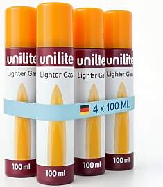 UNILITE 12, 8 oder 4 x Feuerzeuggas 100 ml