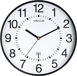 Unilux Funk-Wanduhr Maxi Wave, 37,5cm, schwarz