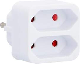 UNITEC Euro-Adapter 2fach weiß