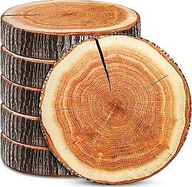 Unittype Rundes Dekokissen aus Holz, dekorativ,