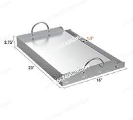 Universeller Edelstahl-Grill mit Flachplatte,