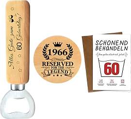 Untersetzer Holz, 1966 Geschenk 60 Geburtstag