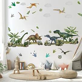 Unvtap Wandtattoo Dinosaurier 120x70 cm mit 4 Dino 