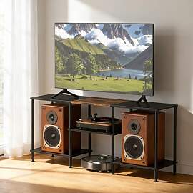 UOMIO TV Schrank Ständer 3-Stufiges Regal