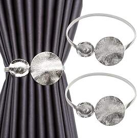 Uoocg 2 Stück Vorhang Raffhalter Silber Metall