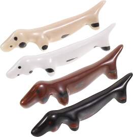 UPKOCH 4Er Set Keramik Stäbchenhalter Hund Form