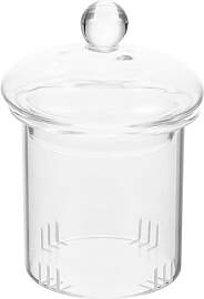 UPKOCH Teefilter Glas Mit Deckel 11X7.5X7.5 Cm