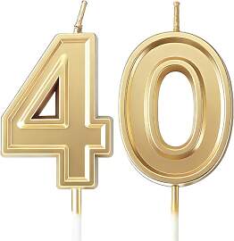 URAQT Geburtstagskerzen Zahlen 40,