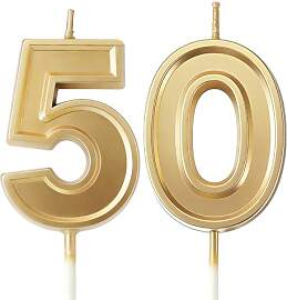 URAQT Geburtstagskerzen Zahlen 50,