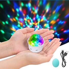 URAQT Mini Discokugel Licht,DJ Ball USB Stimme
