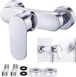 URHELP Duscharmatur, Silber Mischbatterie Dusche,